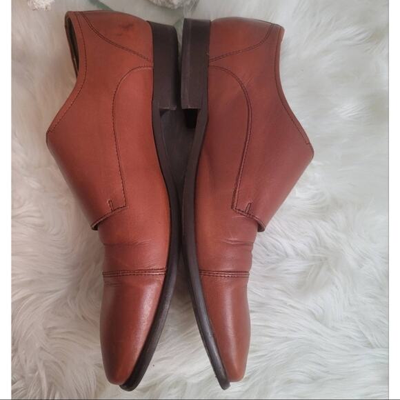 REISS Cognac Rivington Leather Double Monk Strap Dress Shoes Almond Toe Formal main image 4